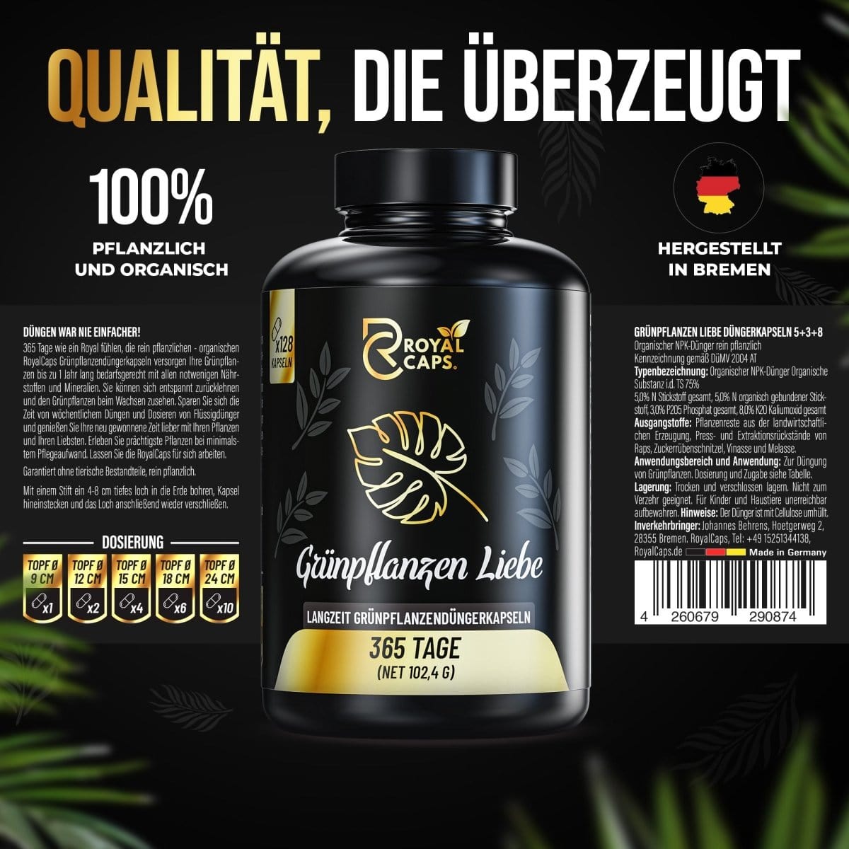 Grünpflanzen Liebe – 365 Tage Bio-Dünger für Grünpflanzen AquaLifeScape